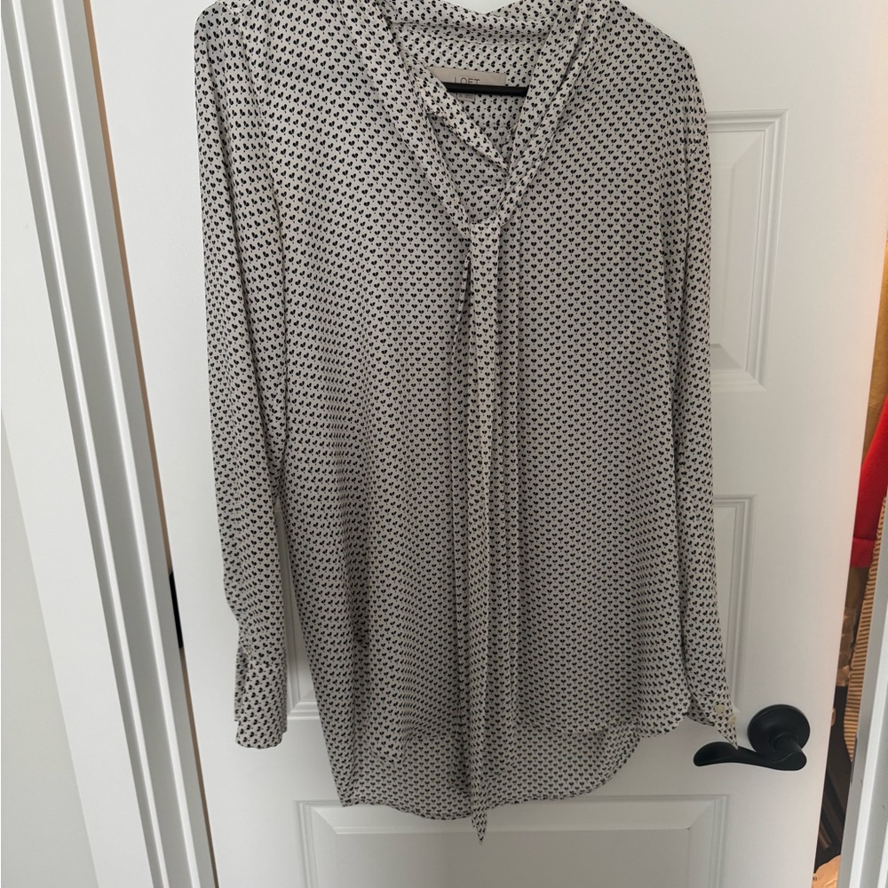 Elegant Black and White Polka Dot Women's Top